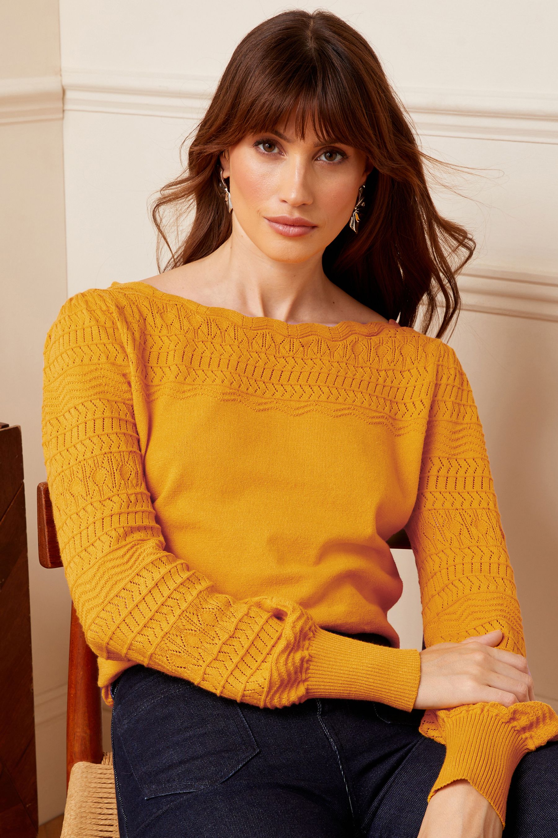 Ladies ochre jumper online