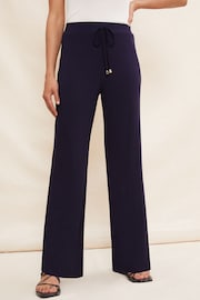 Friends Like These Navy Jersey Wide Leg Trousers - Image 1 of 4