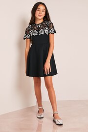 Lipsy Black Contrast Yoke Occasion Dress - Image 2 of 4