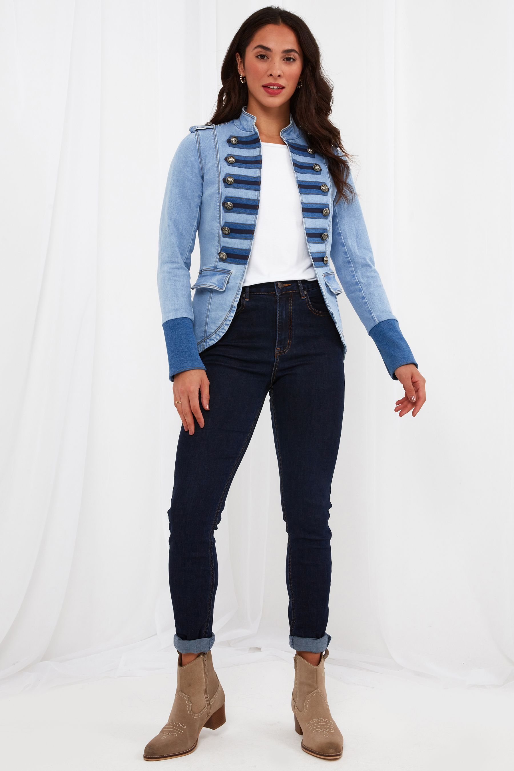Buy Joe Browns Blue Military Marta Denim Jacket from Next Luxembourg