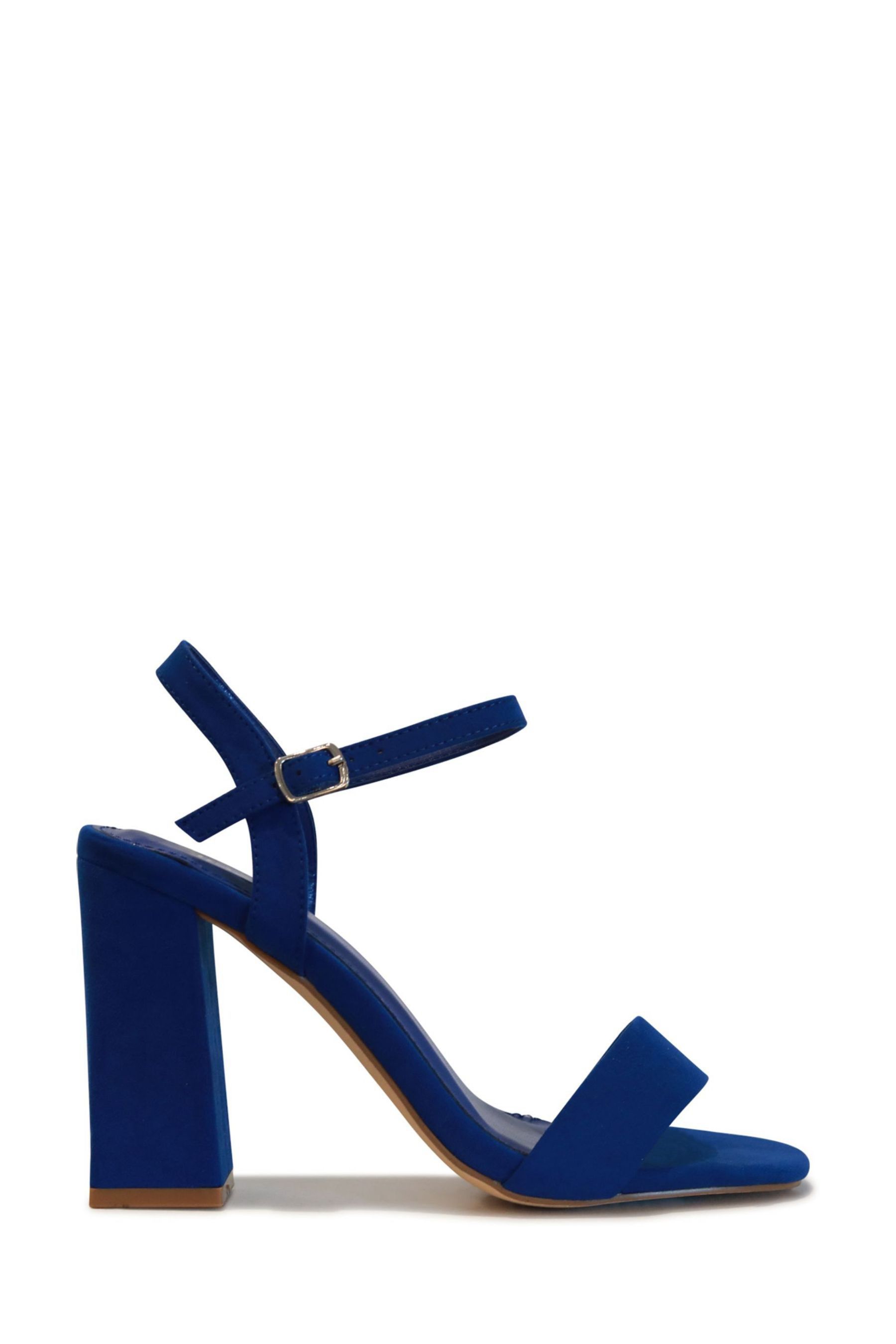 Buy Linzi Cobalt Blue Beverley Square Toe Block Heeled Sandal from Next Ireland