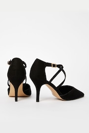 Friends Like These Black Regular Fit Cross Over Pointed Mid Court Heel - Image 3 of 4