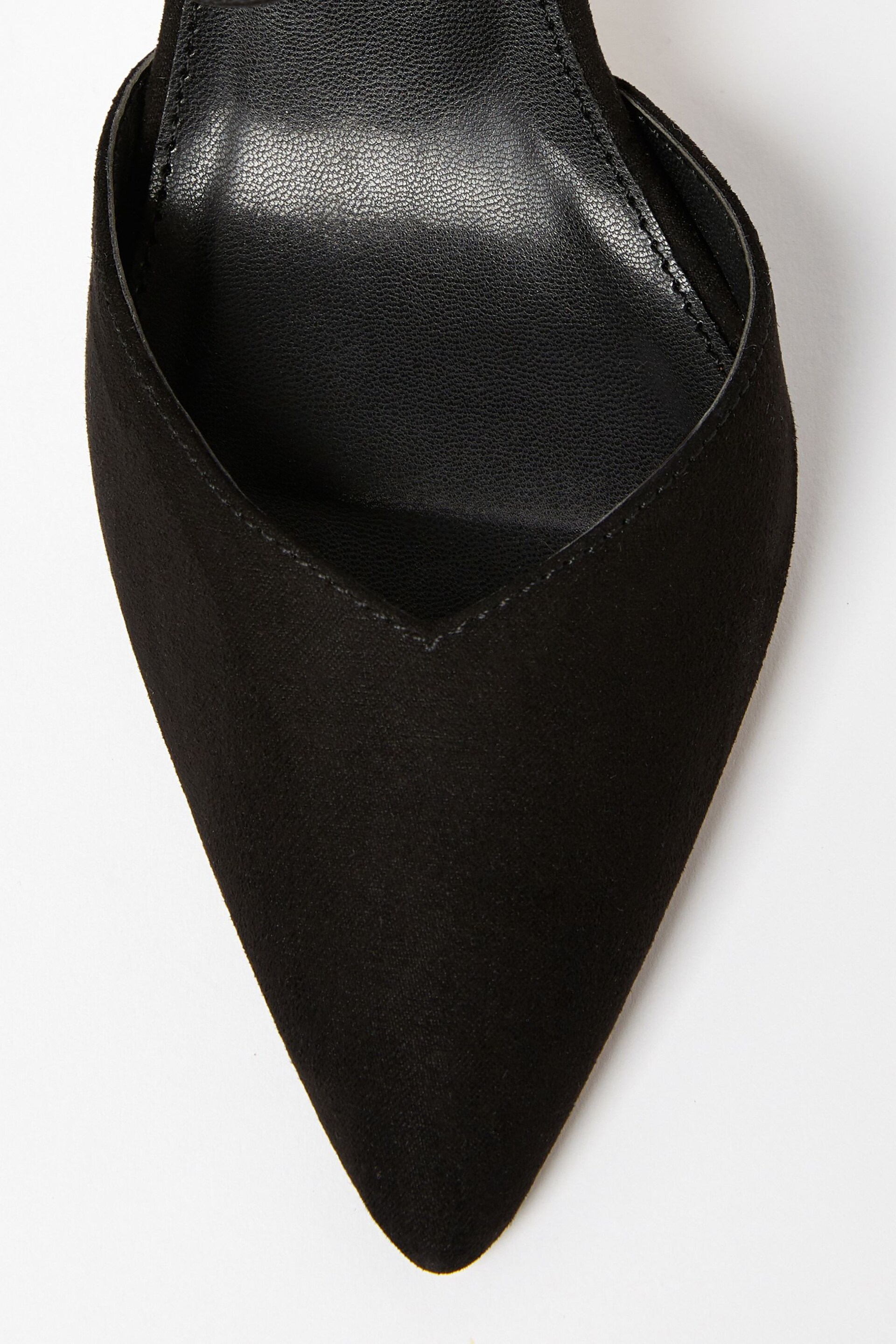 Friends Like These Black Regular Fit Cross Over Pointed Mid Court Heel - Image 4 of 4