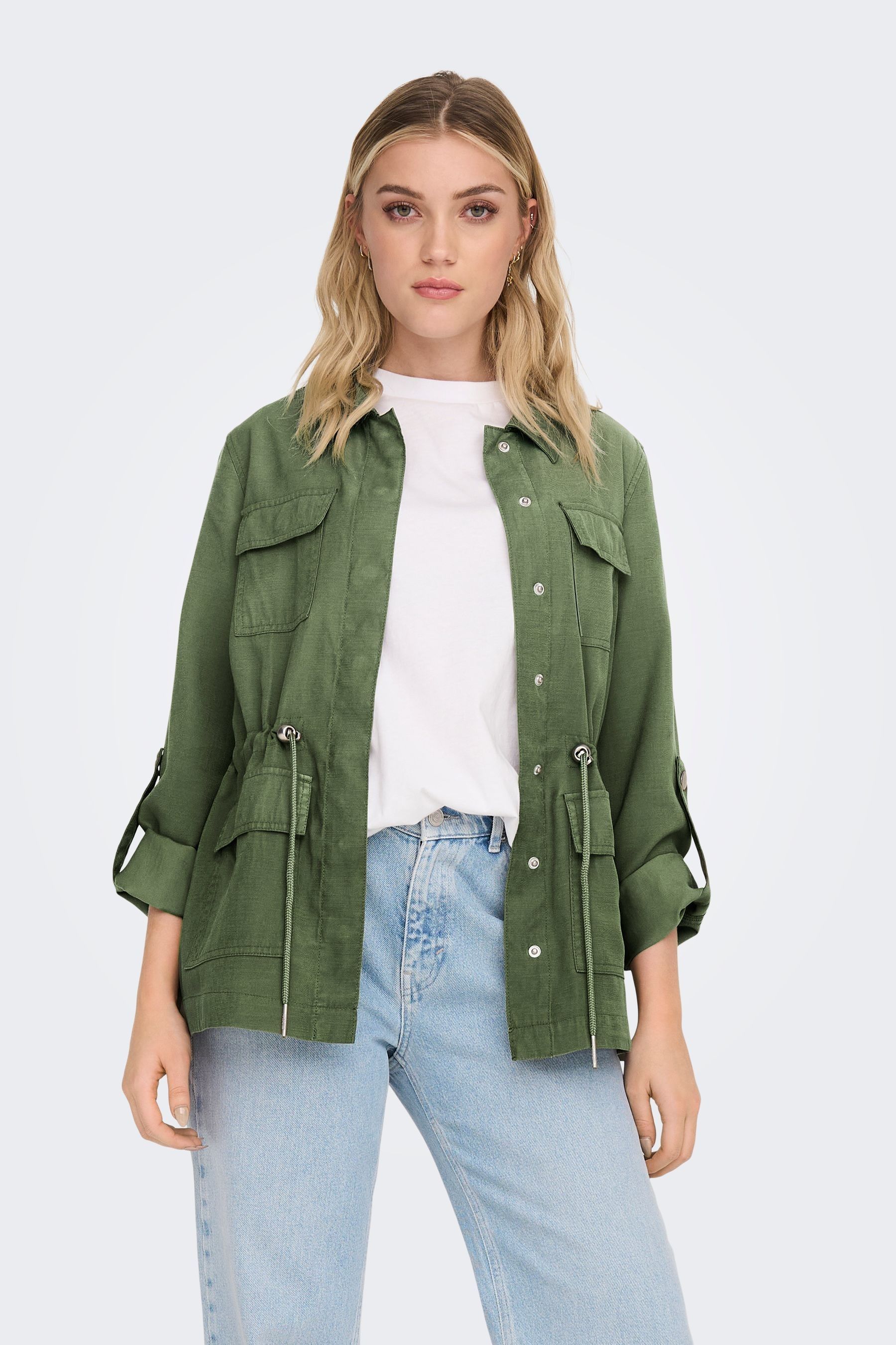 Buy ONLY Khaki Green Utility Pocket Cargo Jacket from Next Luxembourg