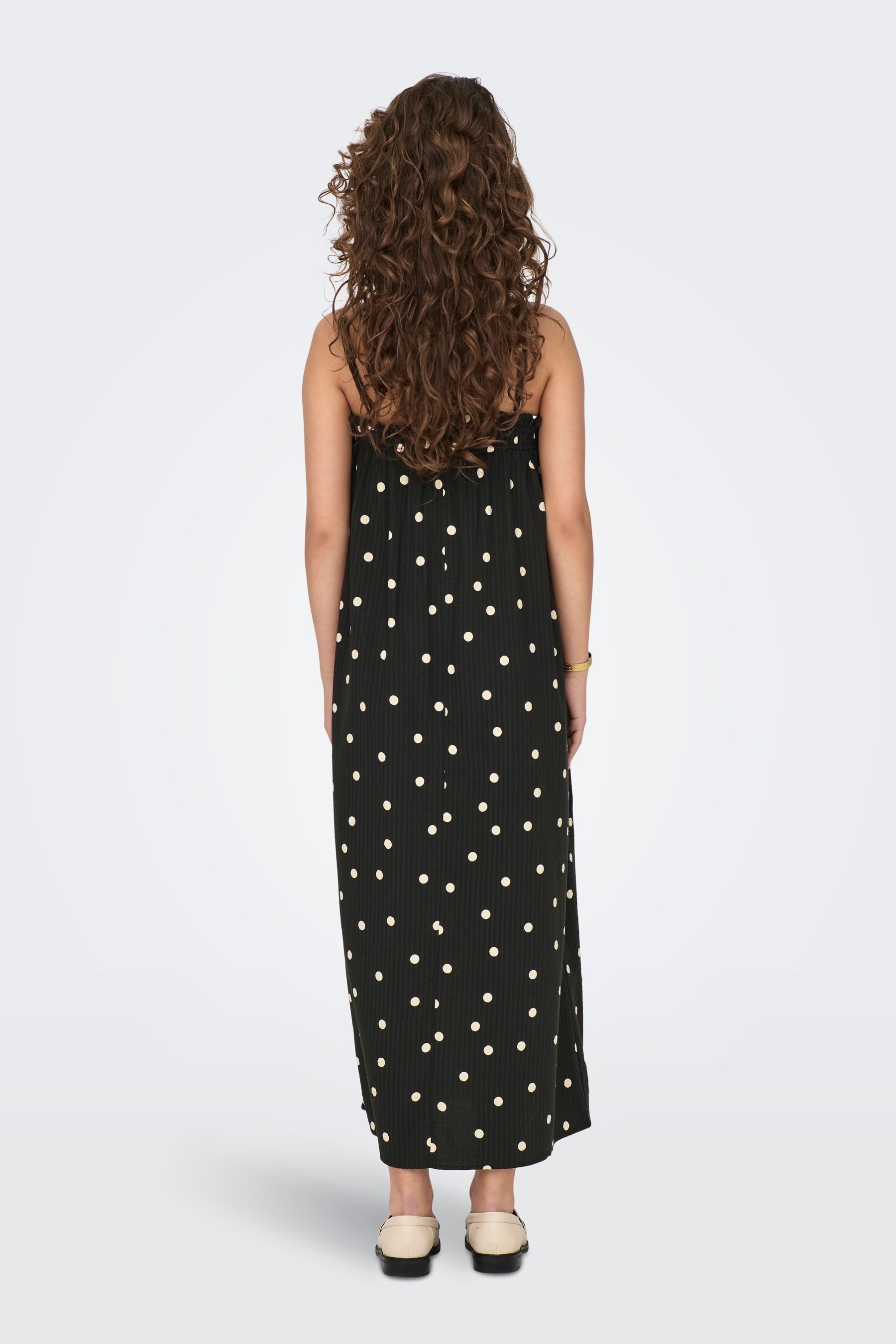Buy ONLY black Polka Dot Shirred Top Cami Maxi Dress from Next Germany