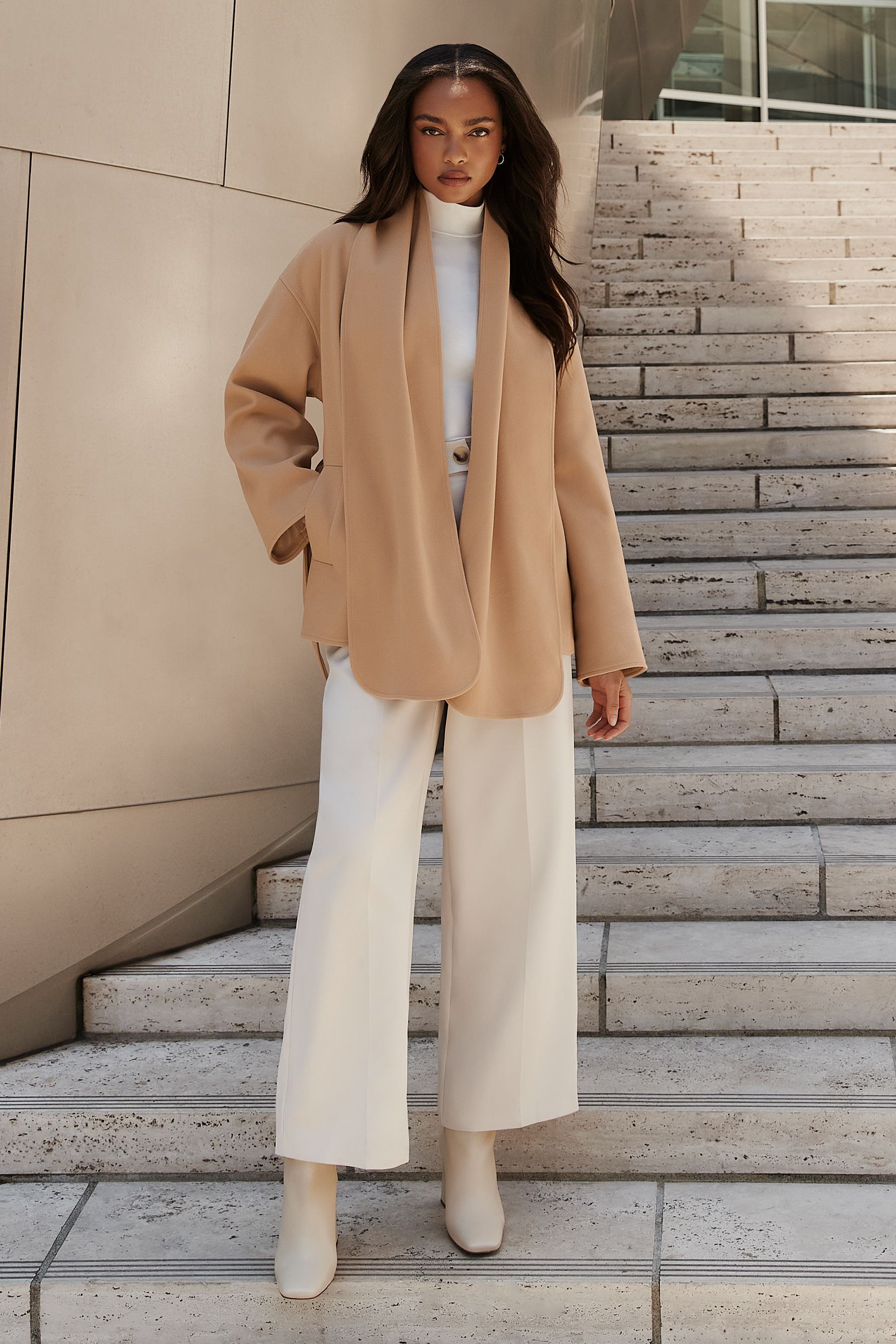 Lipsy camel coat top