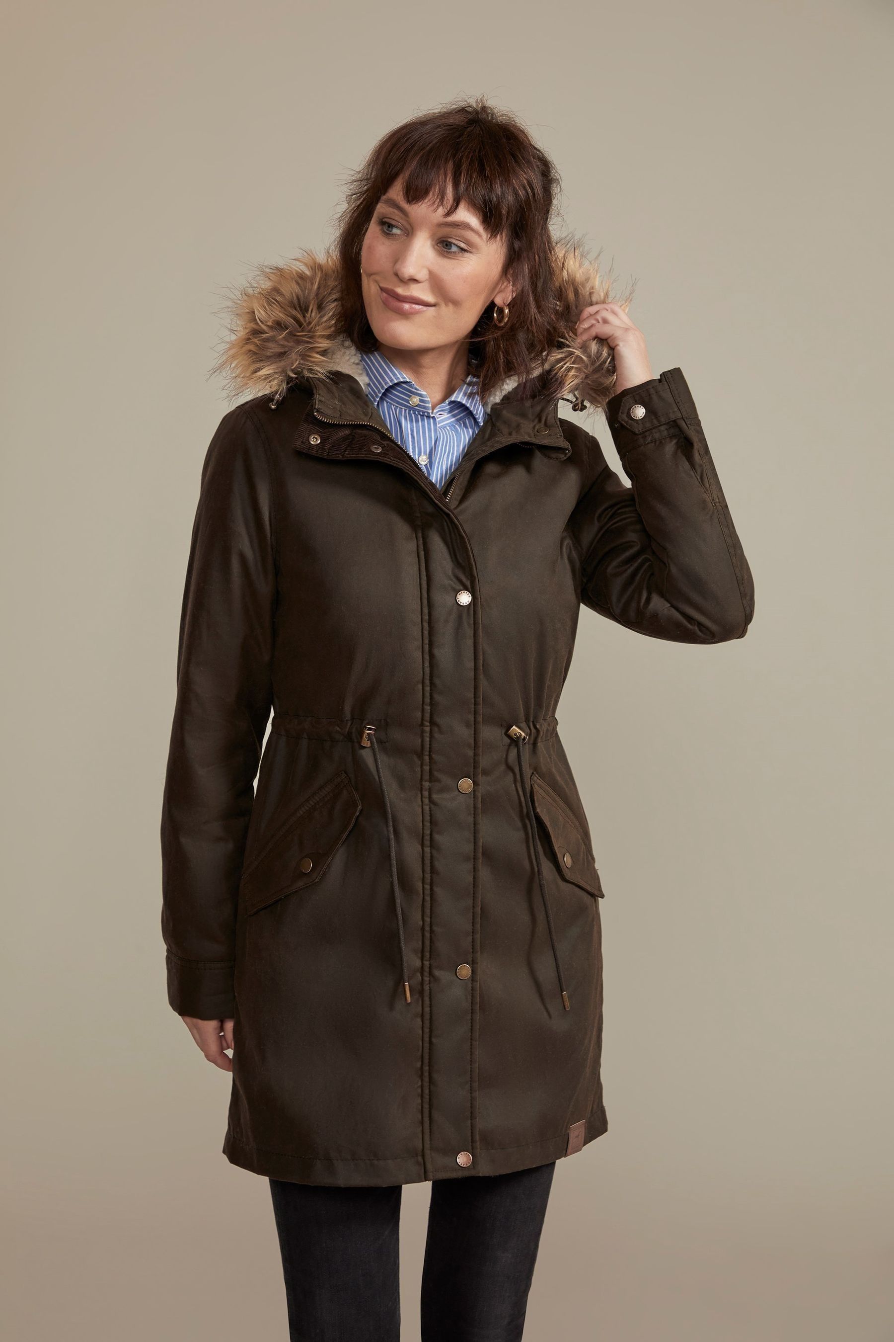 Waxed parka womens outlet