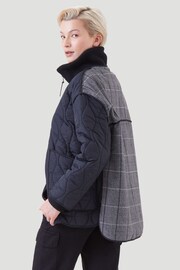 Kaldtvaer Black Arendal Onion Quilted Check Back Padded Jacket - Image 1 of 5