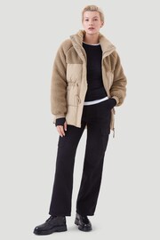 Kaldtvaer Cream Bryne Teddy Borg Poly Short Puffer Jacket - Image 2 of 5