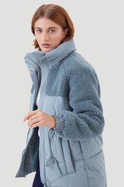 Kaldtvaer Blue Bryne Teddy Borg Poly Short Puffer Jacket - Image 4 of 5