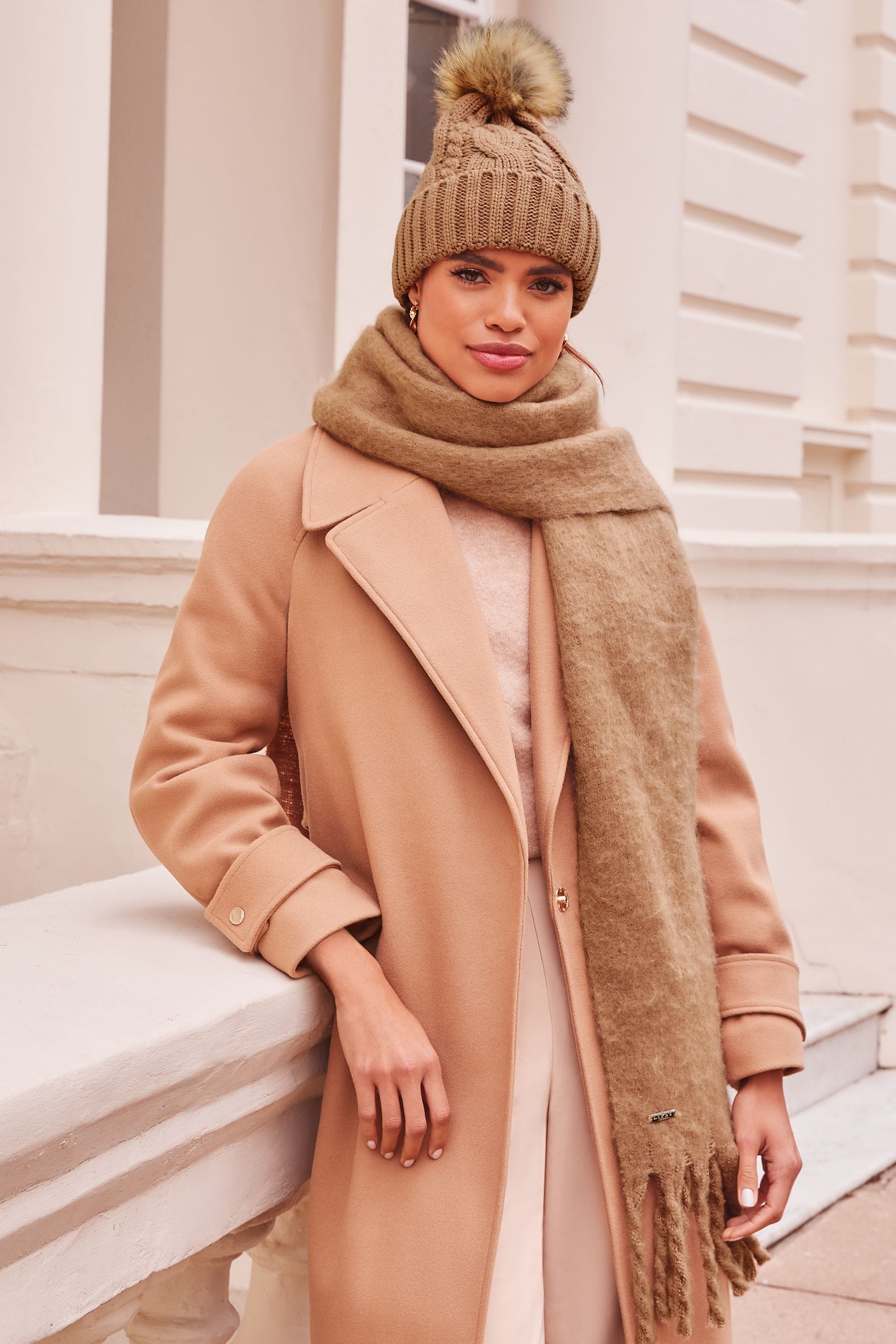 Lipsy camel wrap coat hotsell