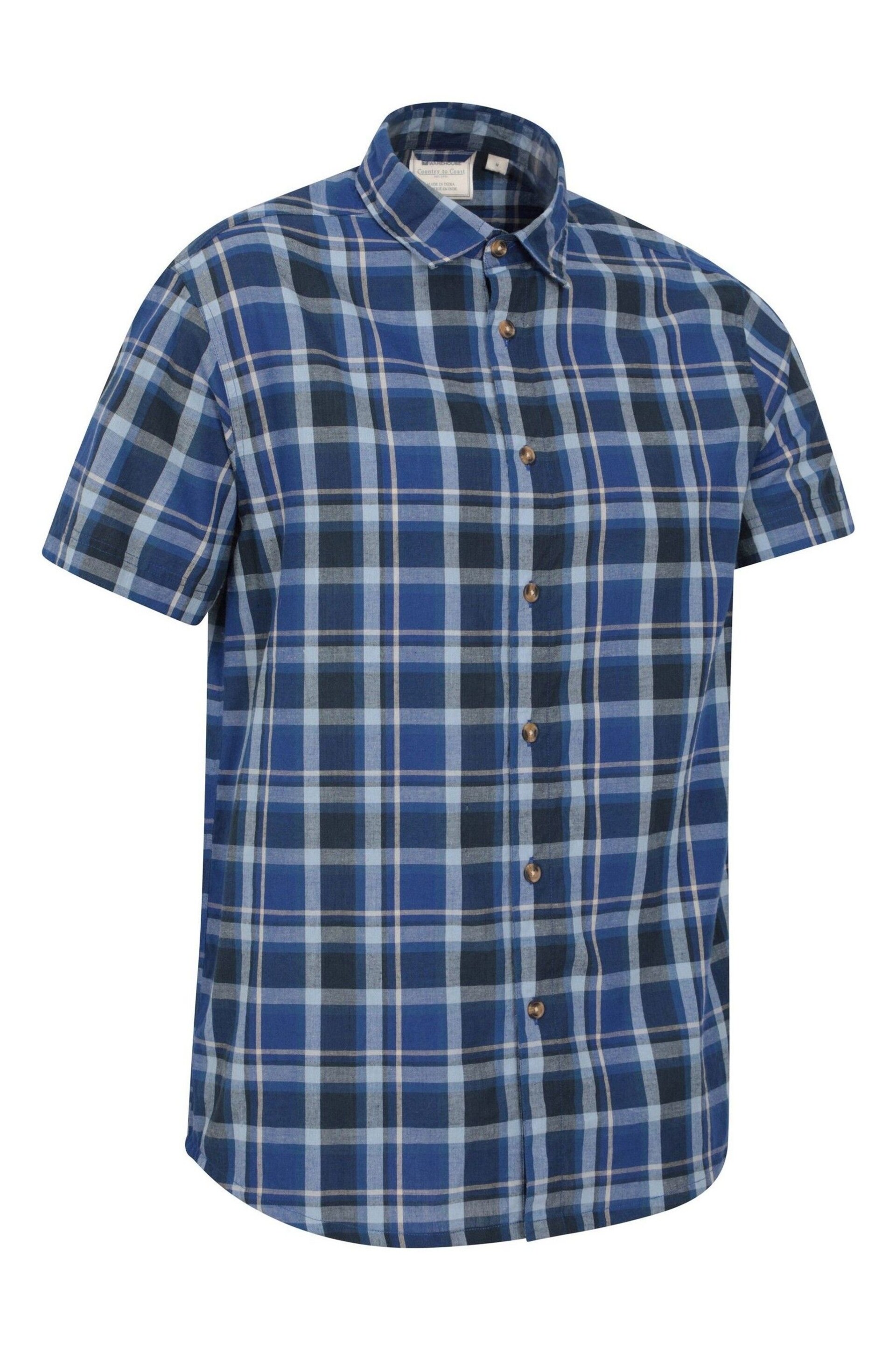 Mountain Warehouse Blue Weekender Mens Cotton Shirt - Image 2 of 5