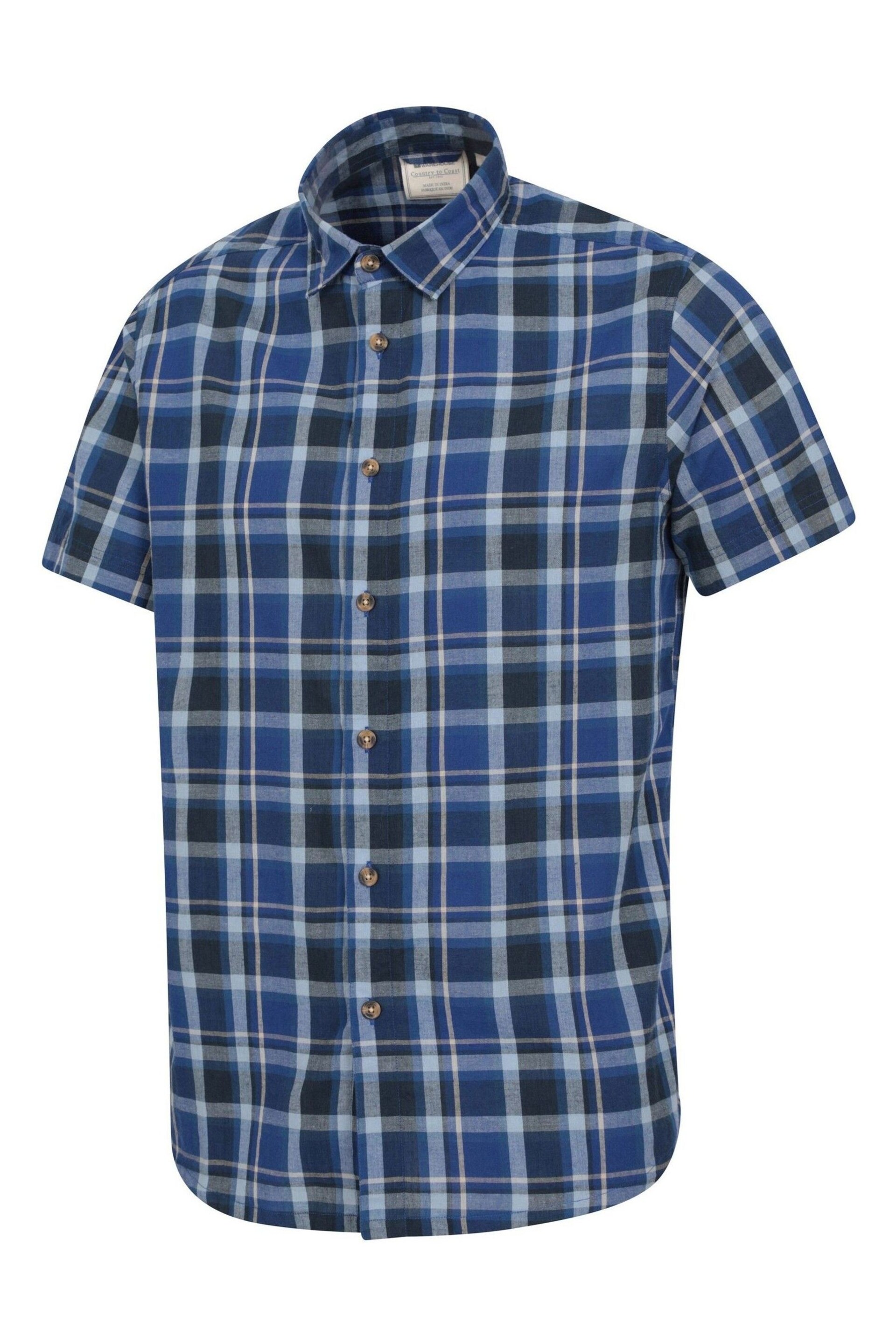 Mountain Warehouse Blue Weekender Mens Cotton Shirt - Image 4 of 5