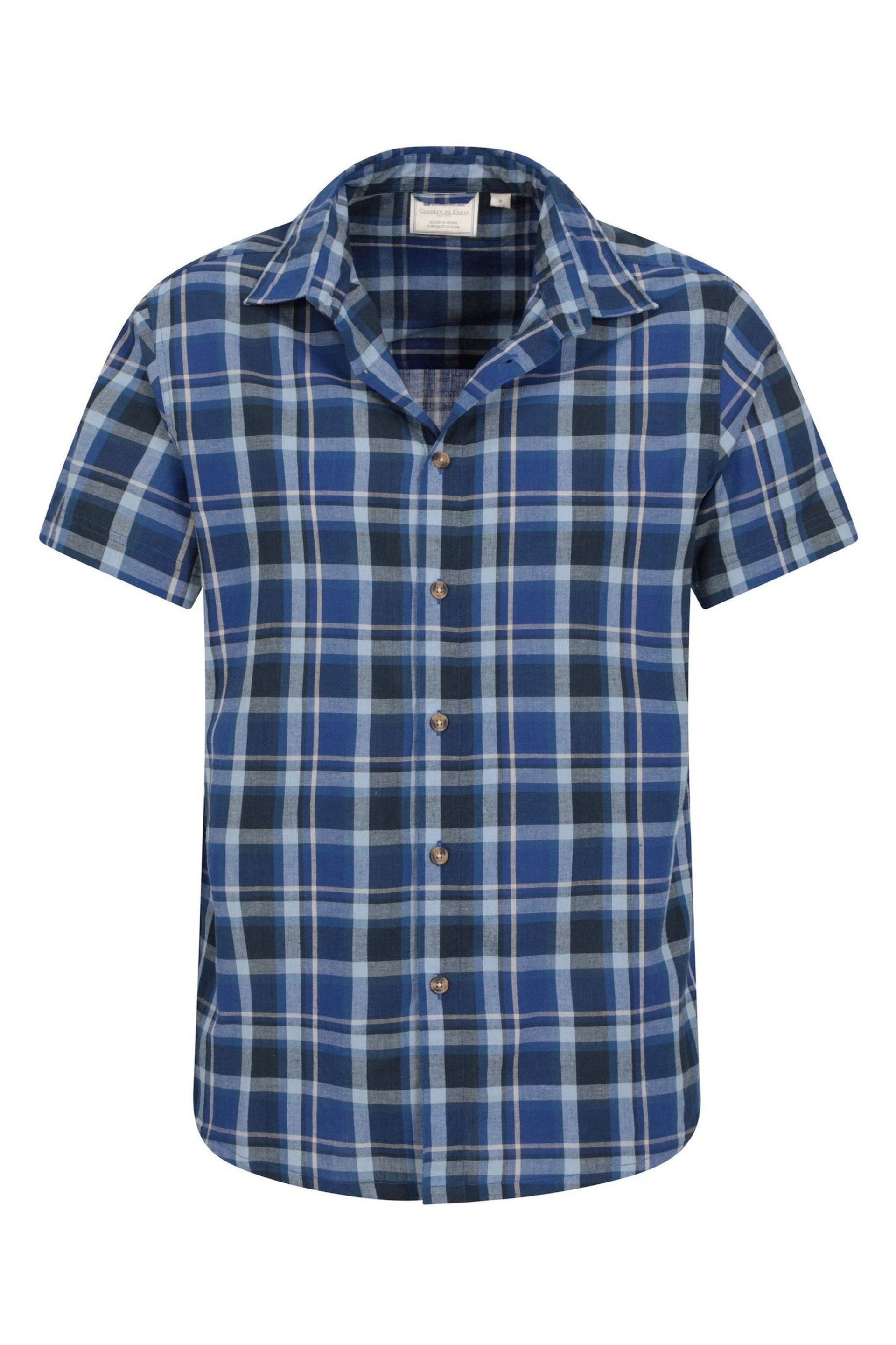 Mountain Warehouse Blue Weekender Mens Cotton Shirt - Image 5 of 5