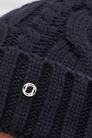 Lipsy Navy Blue Cosy Knit Faux Fur Bobble Hat - Image 2 of 4