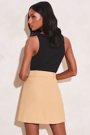 Lipsy Camel Petite Utility Pocket Belted Mini Skirt - Image 2 of 4