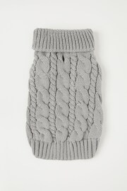 Lipsy Grey Super Soft Cable Knit Dog Jumper - Image 3 of 3