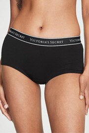 Victoria's Secret Black Short Logo Knickers - Image 1 of 3