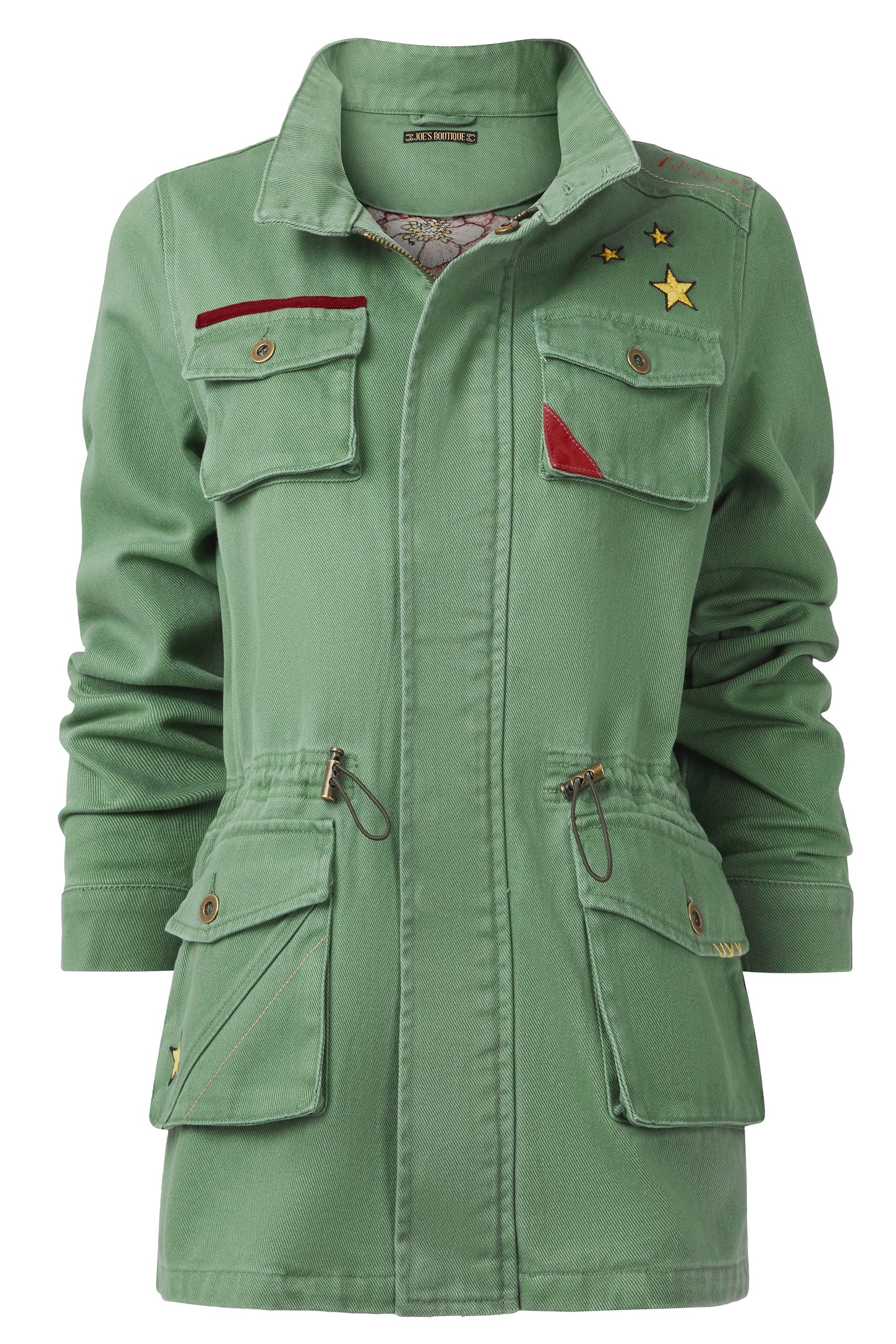 Embellished khaki jacket store