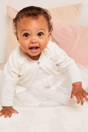 Lipsy Ivory White Baby Occasion Shrug - Image 2 of 6