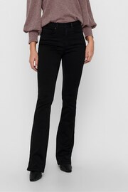 ONLY Black High Waisted Stretch Flare Jeans - Image 2 of 5