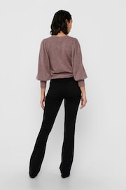 ONLY Black High Waisted Stretch Flare Jeans - Image 3 of 5