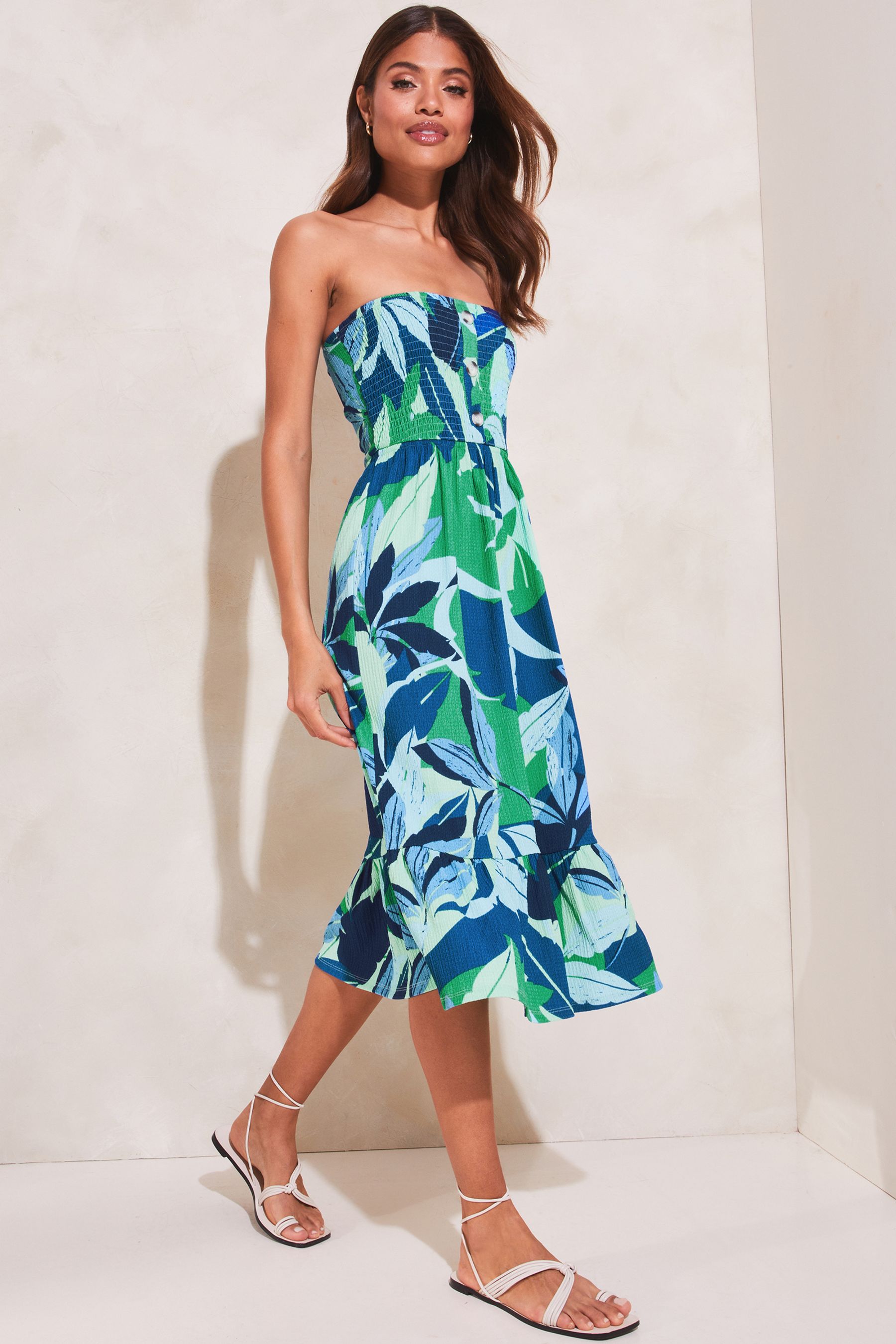 Lipsy tropical high neck maxi dress outlet