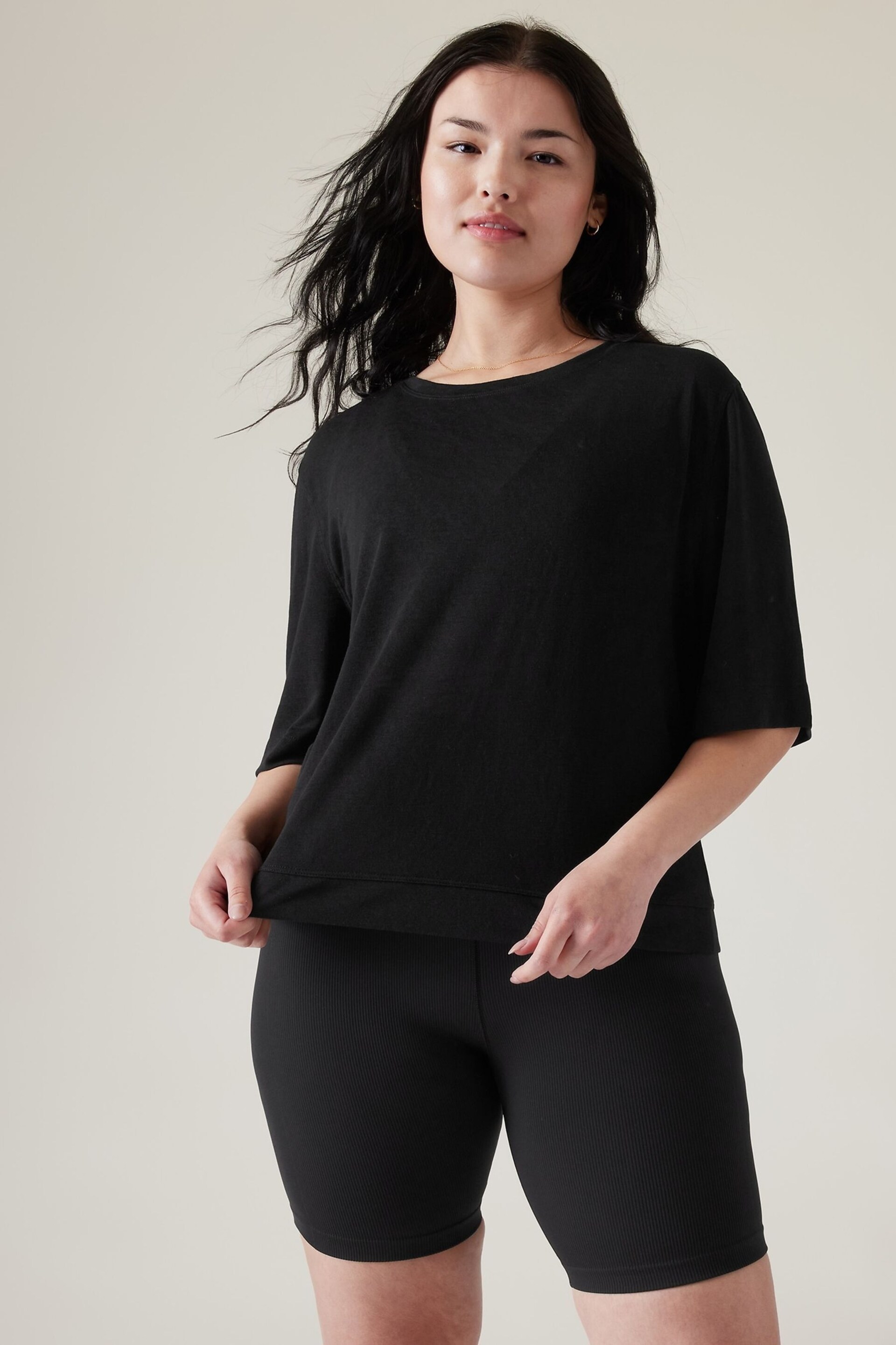 Athleta Black Breezy Serene T-Shirt - Image 4 of 6