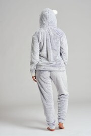 Loungeable Grey Snow Tipped Hooded Ears Twosie - Image 5 of 5