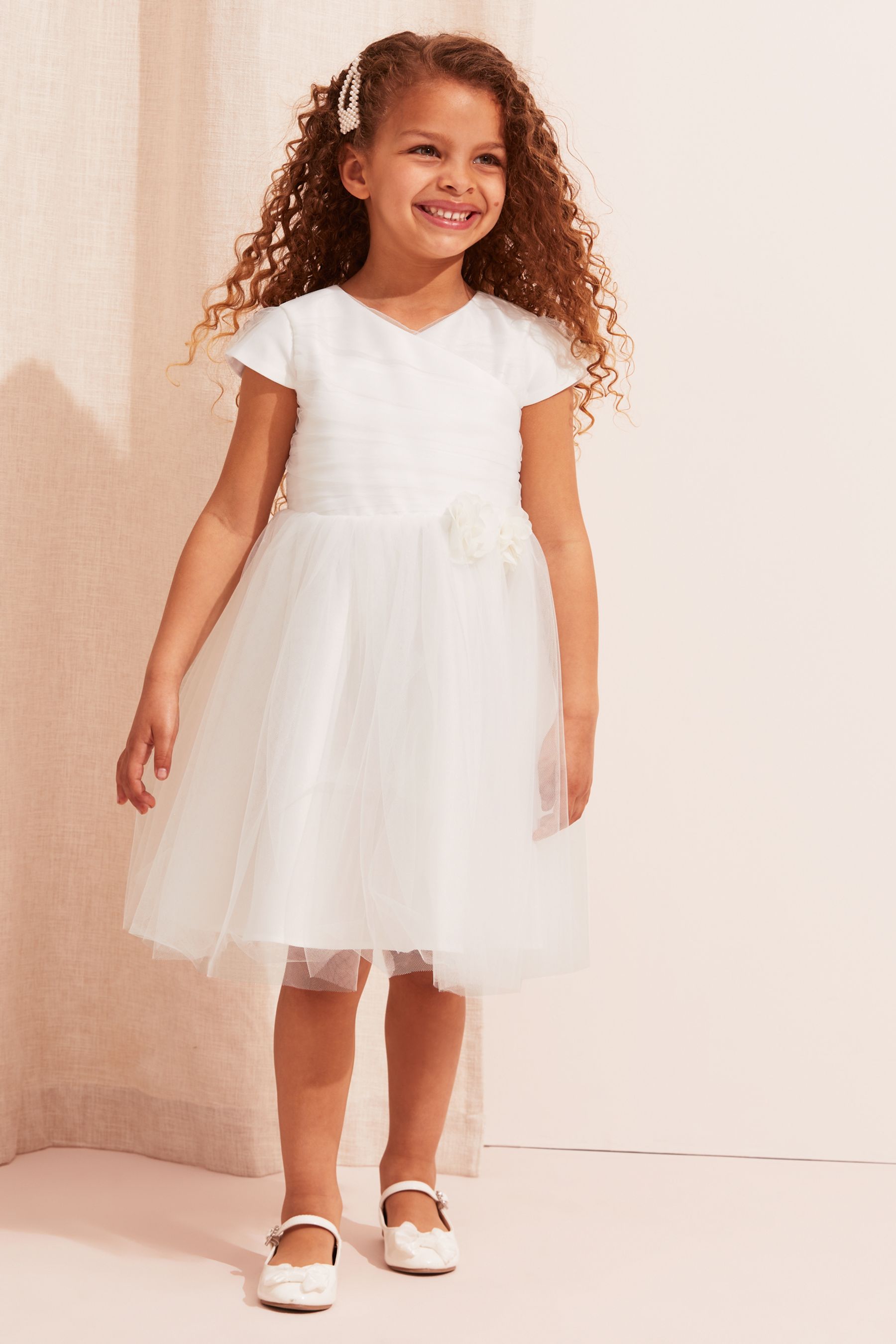 Buy Lipsy Ivory Mini Tulle Occasion Dress from the Next UK online shop