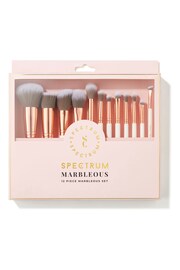 Spectrum Collections 12 Piece White Marble Brush Set - Image 2 of 4