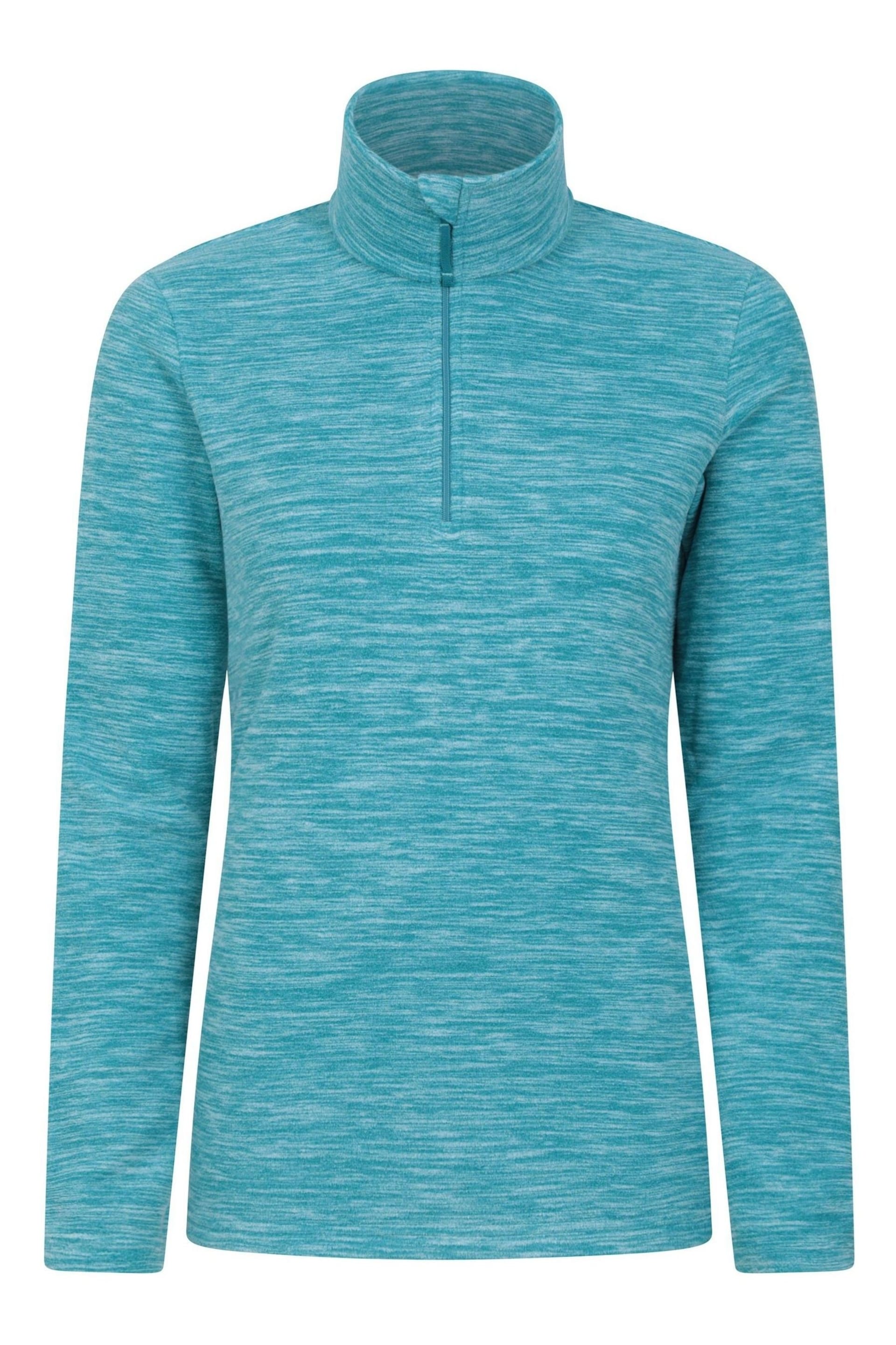 Mountain Warehouse Turquoise Blue Snowdon Melange Womens Half-Zip Fleece - Image 1 of 2