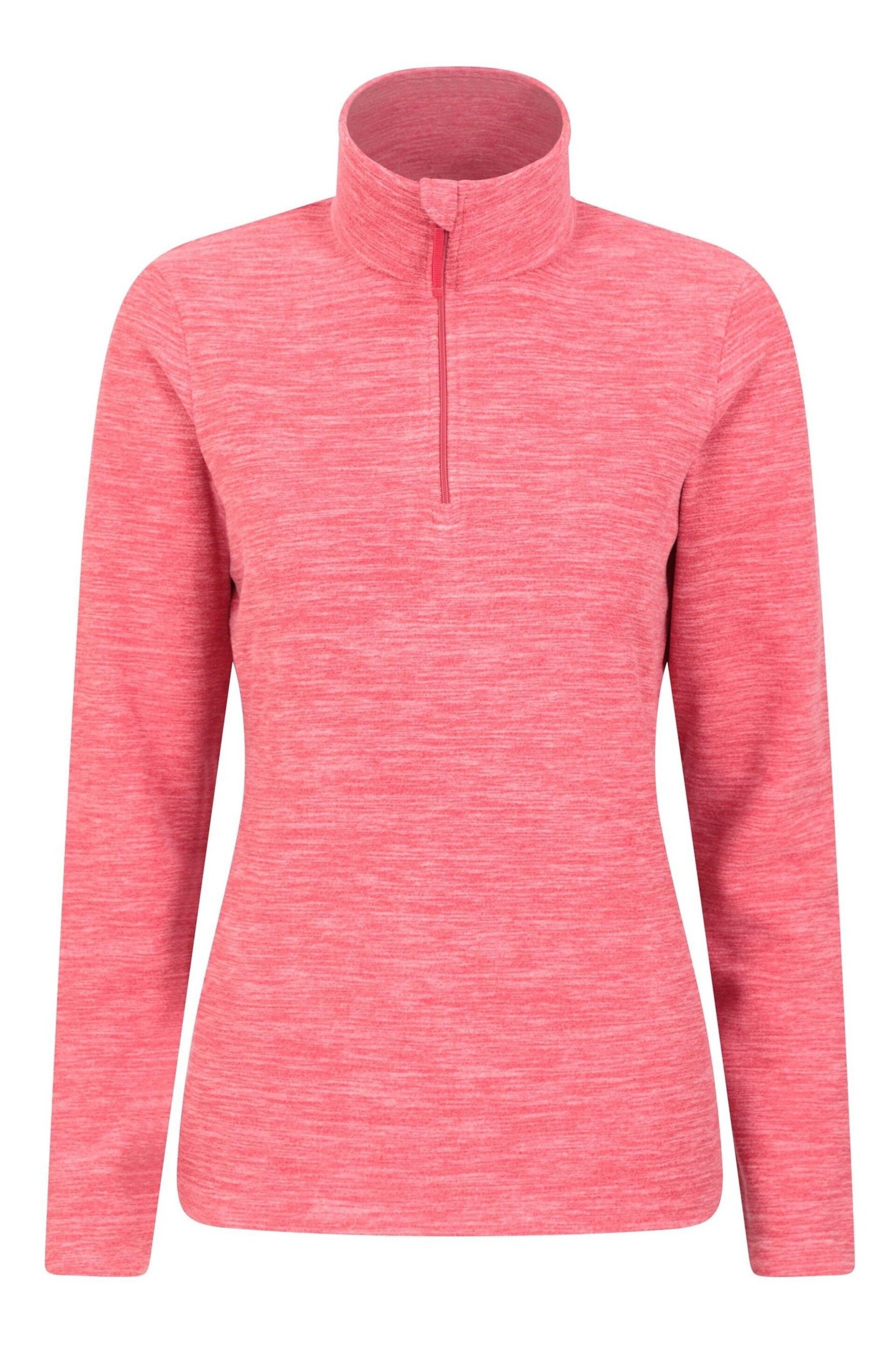 Mountain Warehouse Coral Pink Snowdon Melange Womens Half-Zip Fleece - Image 1 of 5