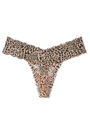 Victoria's Secret Champagne Nude Basic Animal Thong Lace Knickers - Image 2 of 3