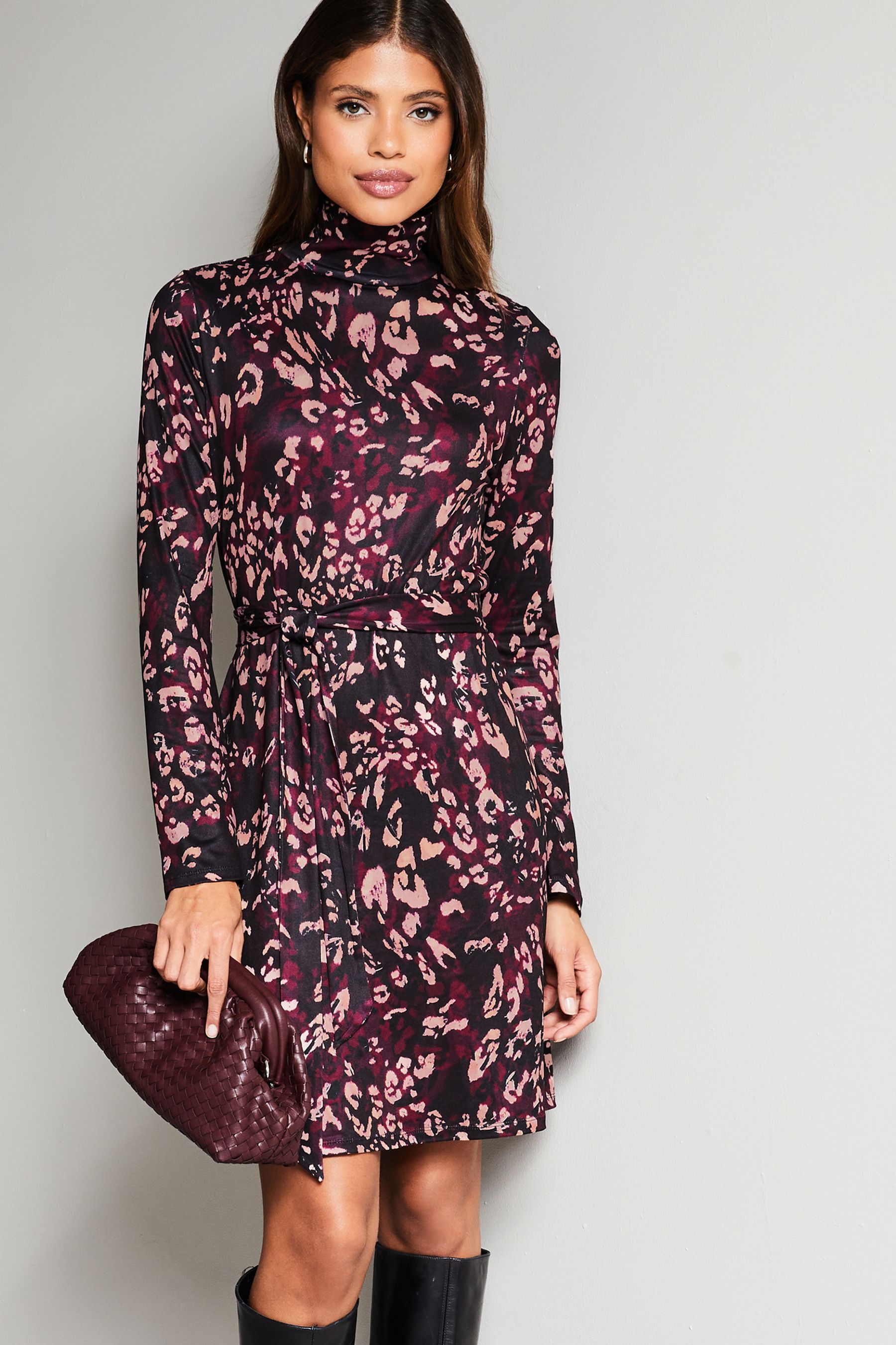 Long sleeve shift dress casual best sale