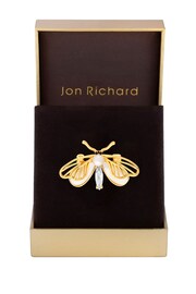 Jon Richard Gold Butterfly Pearl And Mother Of Pearl Brooch - Gift Boxed - Image 1 of 2