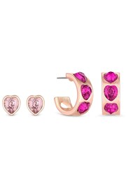Lipsy Jewellery Gold Heart Stud And Hoop Earrings - Pack of 2 - Image 3 of 3