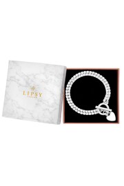 Lipsy Jewellery Silver Cupchain Heart T Bar Bracelet - Gift Boxed - Image 1 of 2