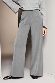 Lipsy Grey Petite Wide Leg Tailored Trousers - Image 1 of 4