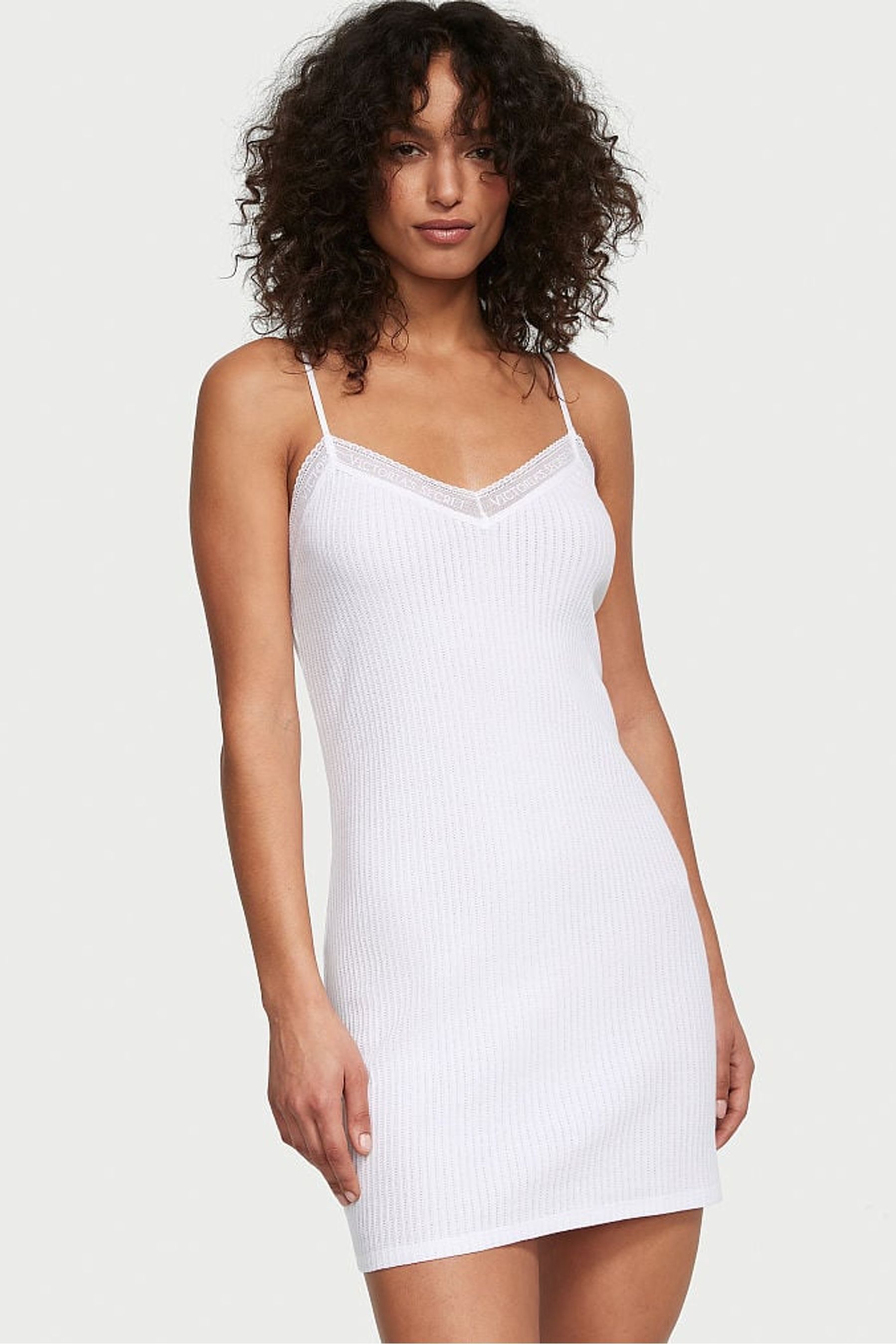 Buy Victoria s Secret White Lace Slip Dress from the Next UK online shop