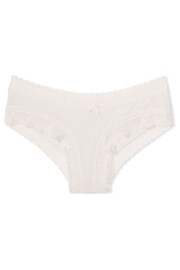 Victoria's Secret Coconut White Cheeky Lace Waist Knickers - Image 3 of 3