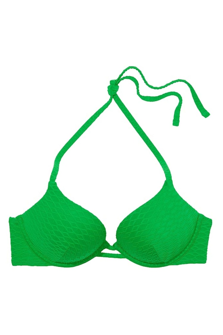 Victoria's Secret Green Fishnet Add 2 Cups Push Up Swim Bikini Top - Image 3 of 3