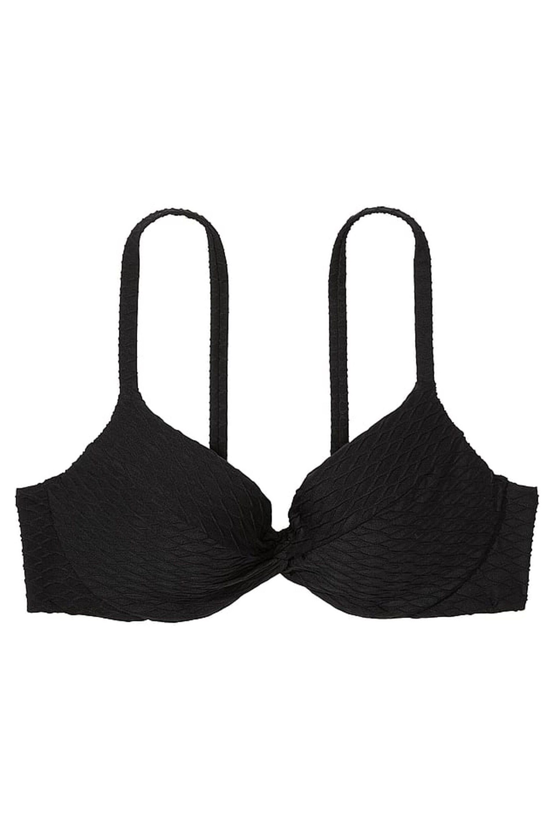 Victoria's Secret Black Fishnet Push Up Swim Bikini Top - Image 3 of 3