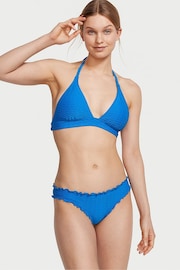 Victoria's Secret Shocking Blue Fishnet Halter Swim Bikini Top - Image 1 of 3