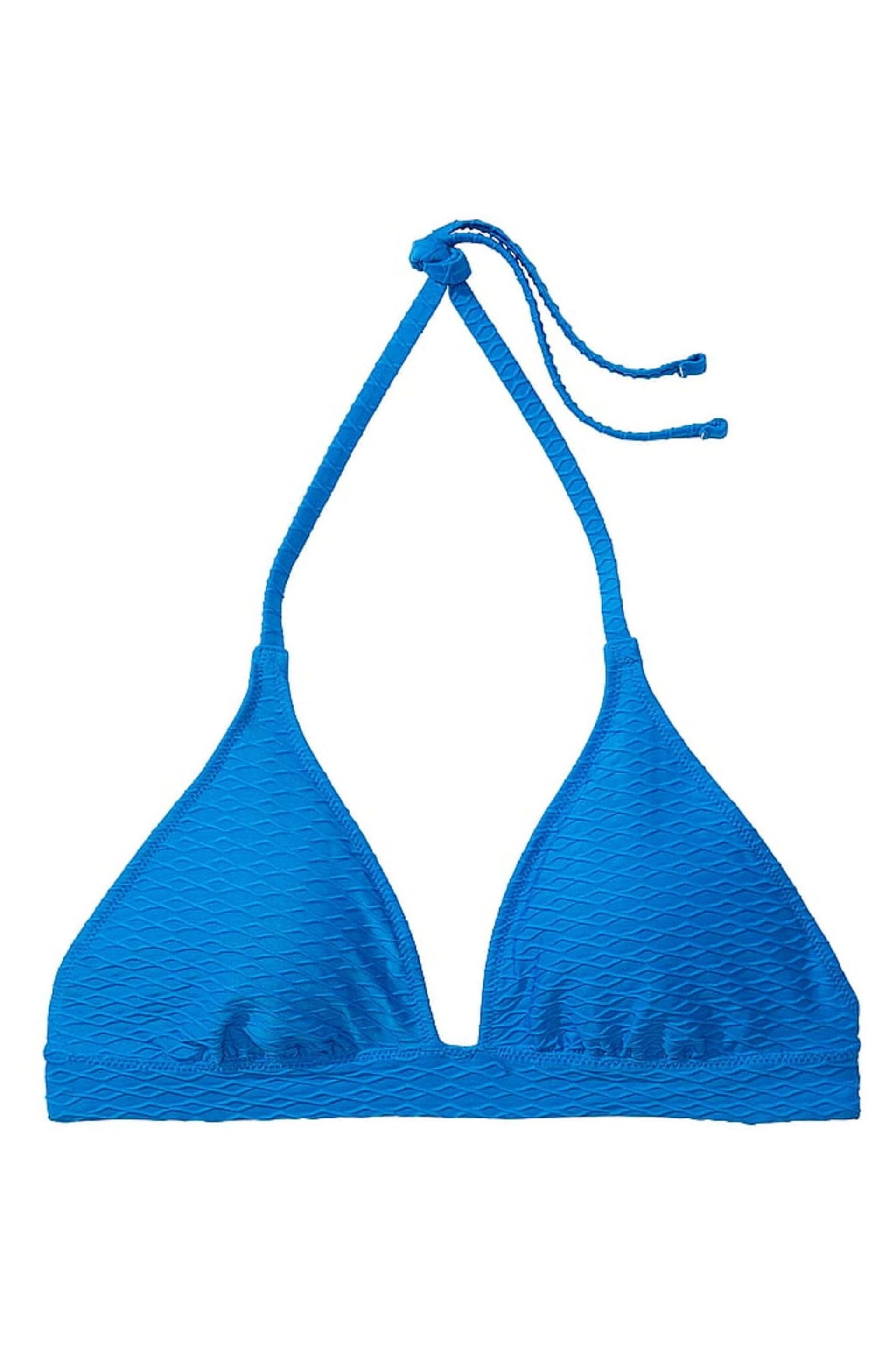 Victoria's Secret Shocking Blue Fishnet Halter Swim Bikini Top - Image 3 of 3