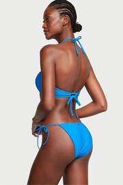 Victoria's Secret Shocking Blue Fishnet Tie Side High Leg Swim Bikini Bottom - Image 2 of 3