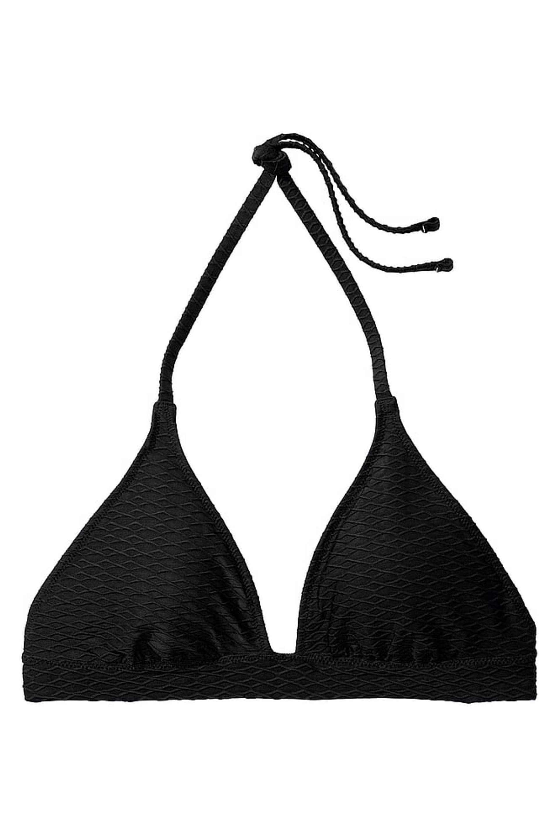 Victoria's Secret Black Fishnet Halter Swim Bikini Top - Image 3 of 3
