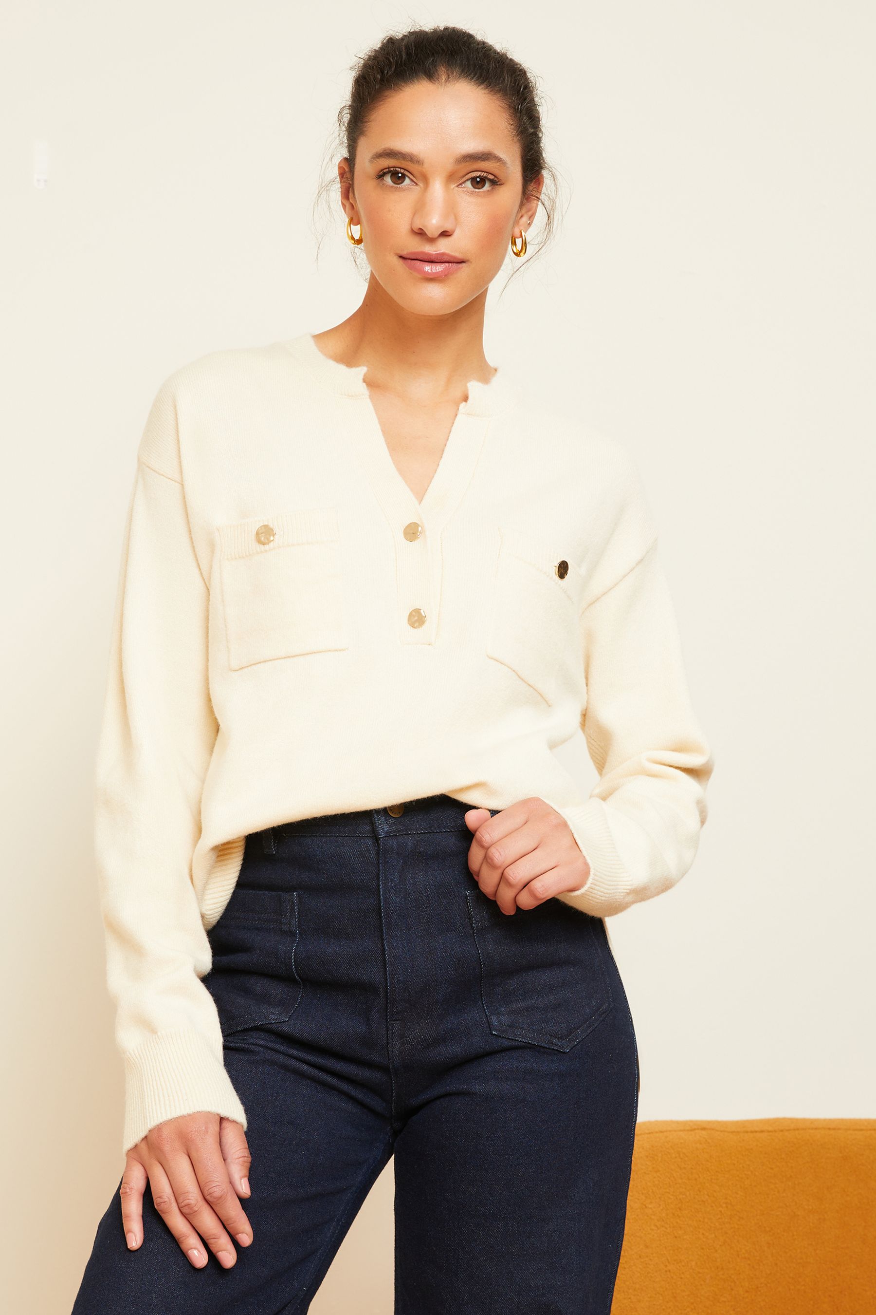 Button up jumper hot sale