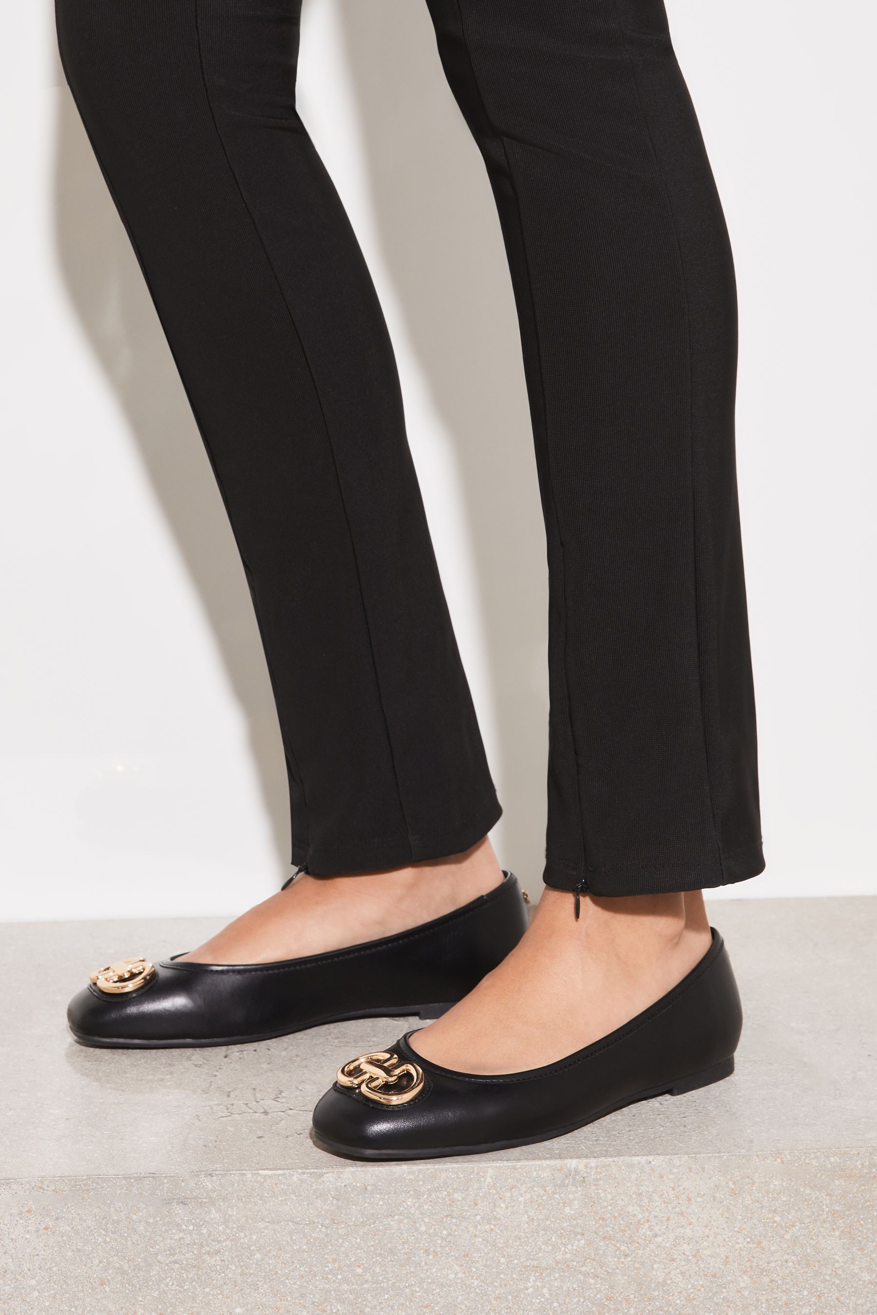 Faux leather ballet flats sale