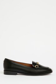 Lipsy Black Flat Metal Trim Slim Sole Loafer - Image 5 of 8